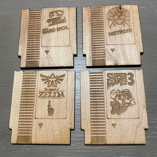 Retro Game NES Cartridge Coasters