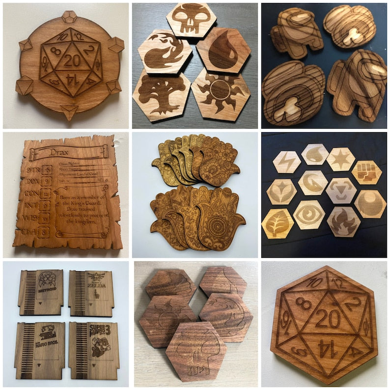 Custom Wooden Coaster Set