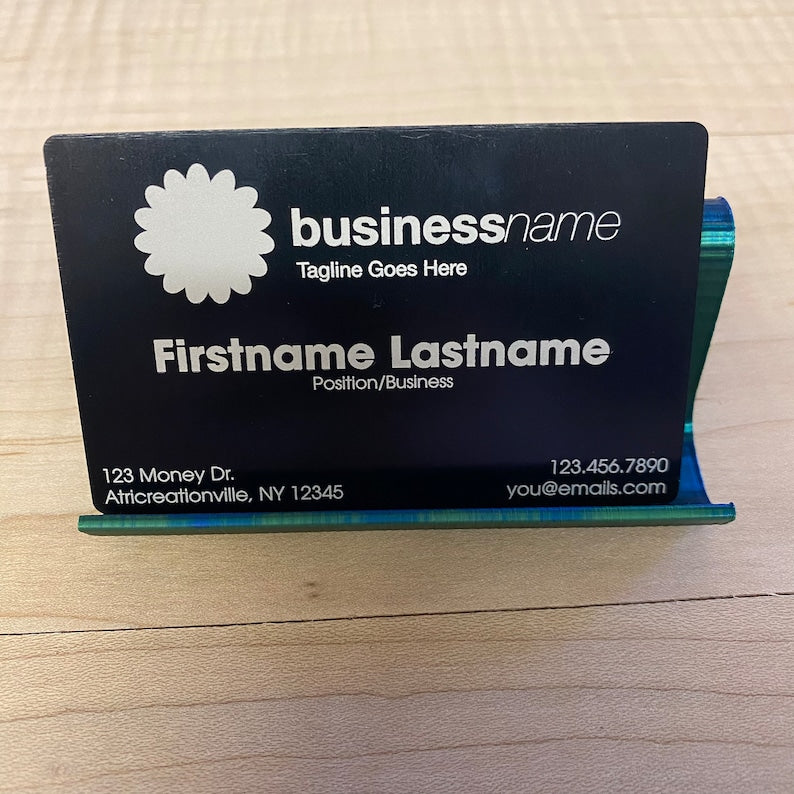 Custom Metal Engraved Business Cards. Thick Aluminum 0.8mm