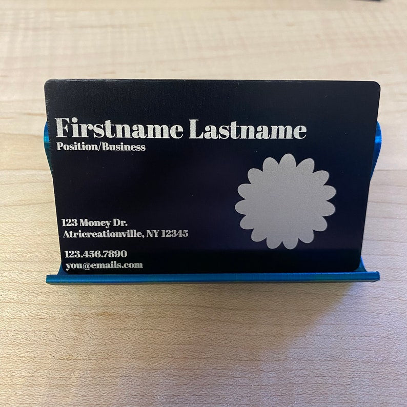 Custom Metal Engraved Business Cards. Thick Aluminum 0.8mm