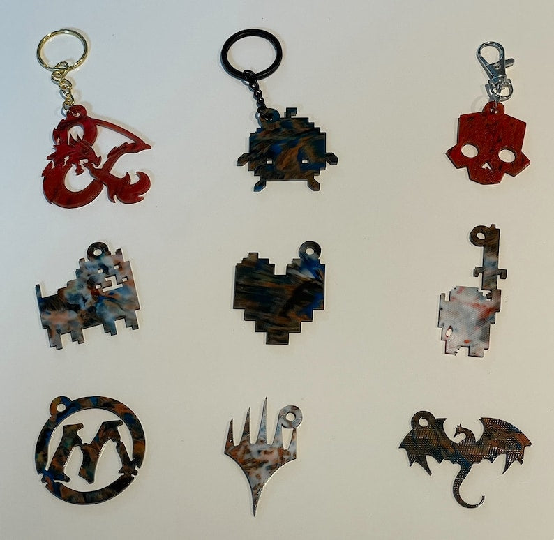 Repurposed Filament Key Charms (Customizable!)