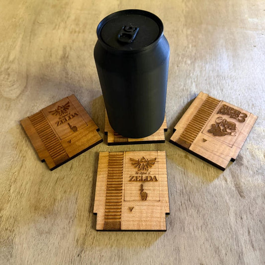 Retro Game NES Cartridge Small Can Coasters